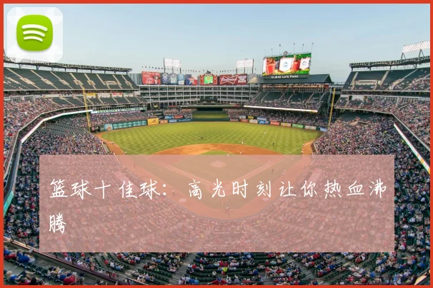 篮球十佳球：高光时刻让你热血沸腾